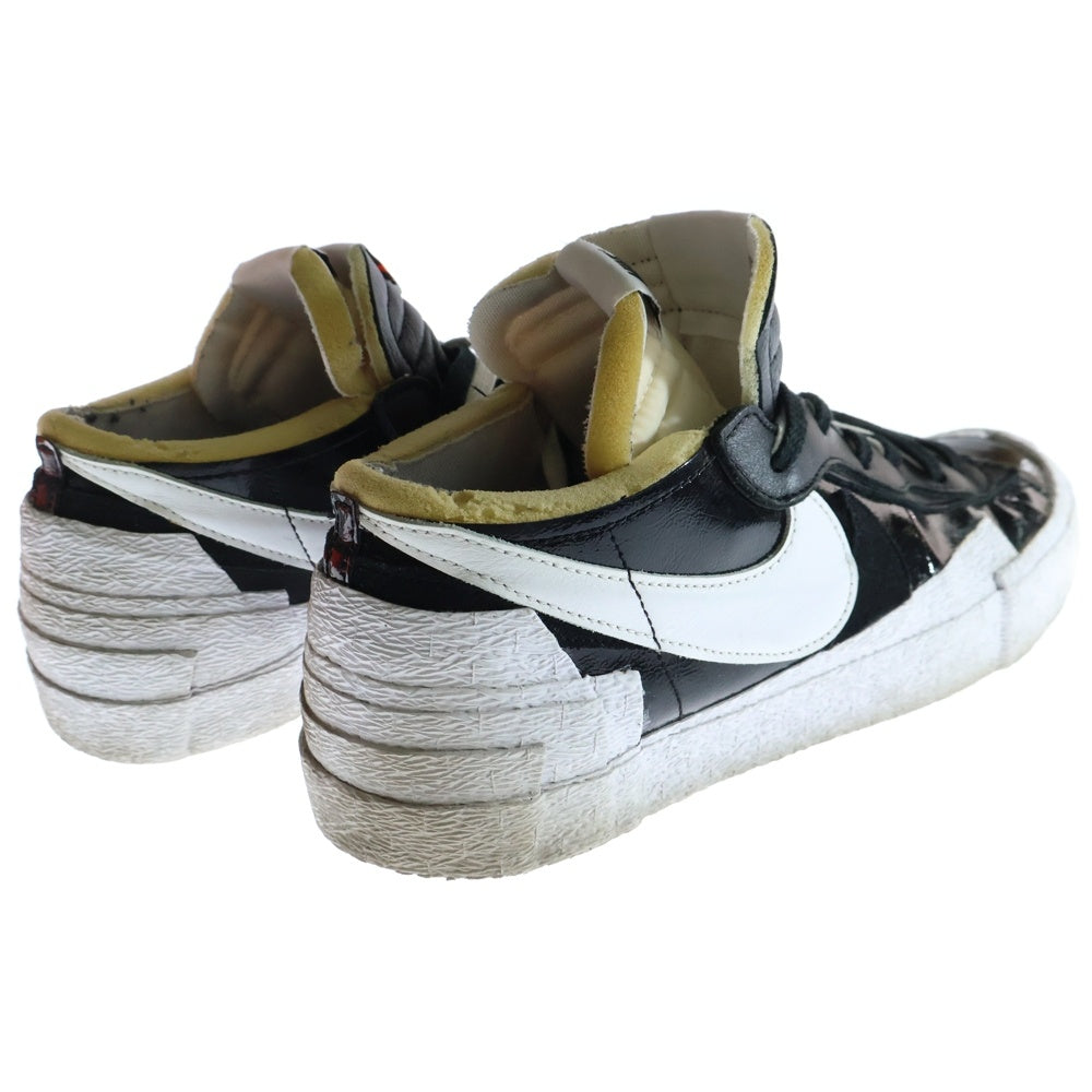 NIKE(ナイキ) ×sacai BLAZER LOW BLACK PATENT LEATHER サカイ ブレザー ブラックパテントレザー ローカットスニーカー ブラック/ホワイト US11.5/29.5cm DM6443-001