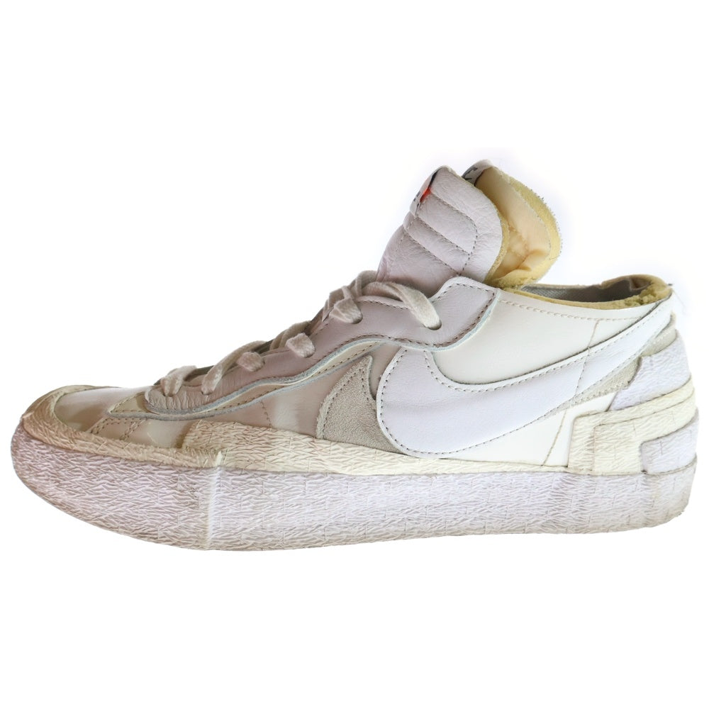 NIKE(ナイキ) ×Sacai BLAZER LOW WHITE PATENT LEATHER サカイ ブレーザー ホワイトパテントレザー ローカットスニーカー ホワイト US12/30cm DM6443-100