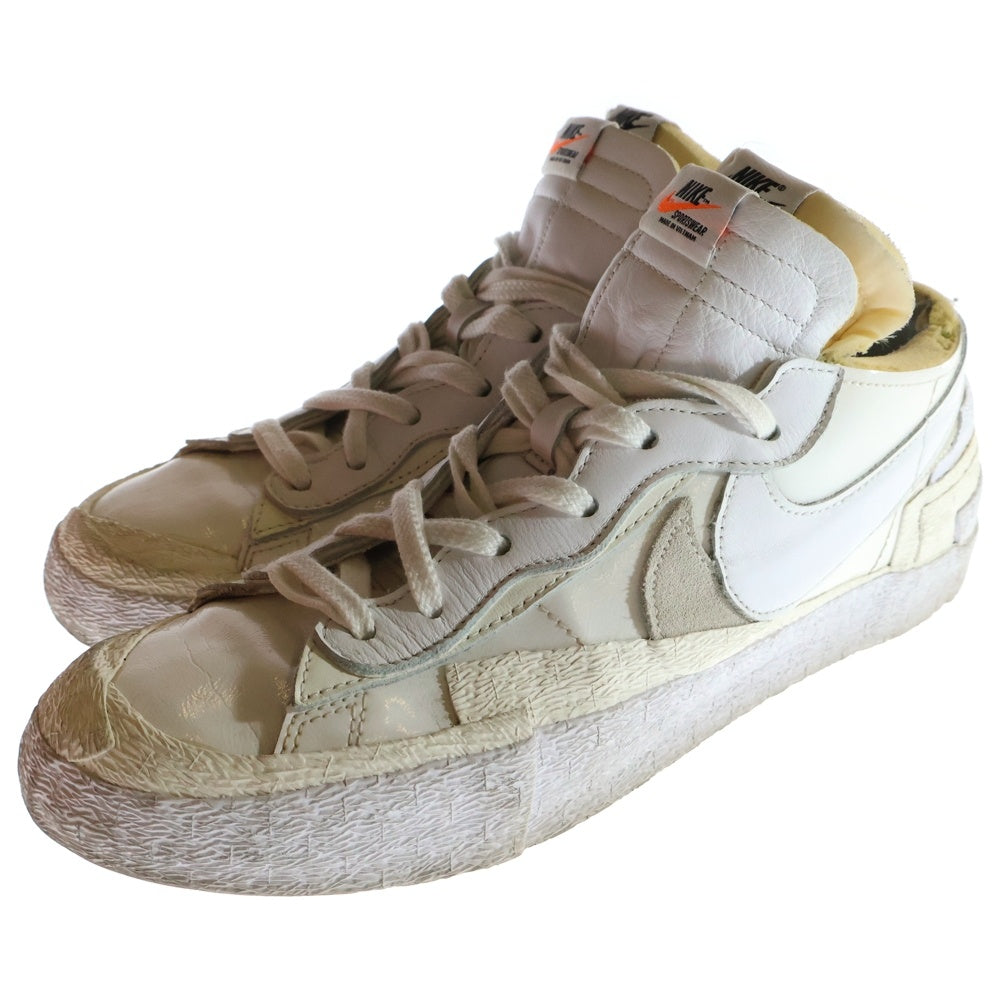 NIKE(ナイキ) ×Sacai BLAZER LOW WHITE PATENT LEATHER サカイ ブレーザー ホワイトパテントレザー ローカットスニーカー ホワイト US12/30cm DM6443-100