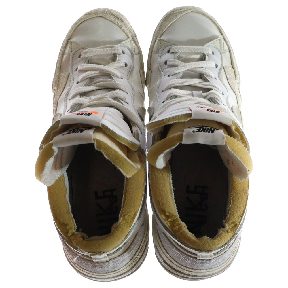 NIKE(ナイキ) ×Sacai BLAZER LOW WHITE PATENT LEATHER サカイ ブレーザー ホワイトパテントレザー ローカットスニーカー ホワイト US12/30cm DM6443-100