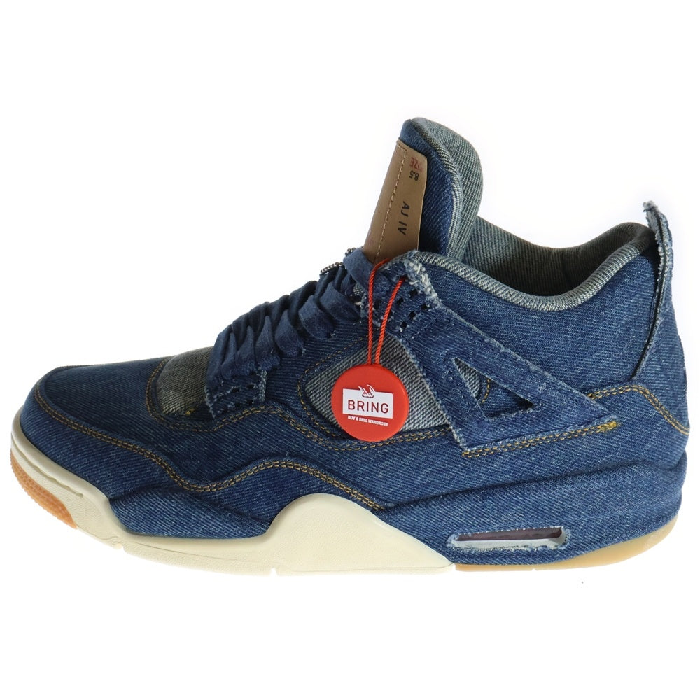 NIKE(ナイキ) ×LEVI'S AIR JORDAN 4 RETRO LEVIS NRG リーバイス エアジョーダン4 レトロ ローカットスニーカー デニム インディゴ US8.5/26.5cm AO2571-401