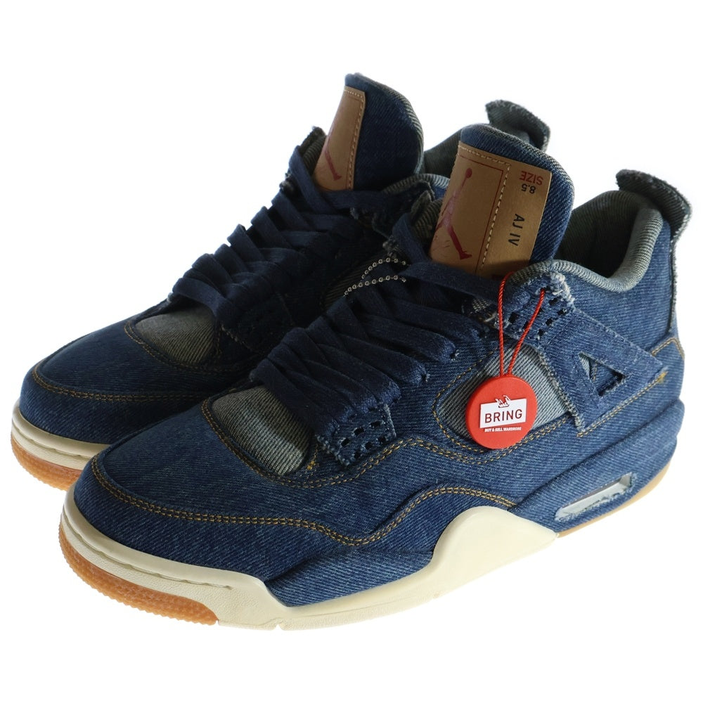 NIKE(ナイキ) ×LEVI'S AIR JORDAN 4 RETRO LEVIS NRG リーバイス エアジョーダン4 レトロ ローカットスニーカー デニム インディゴ US8.5/26.5cm AO2571-401
