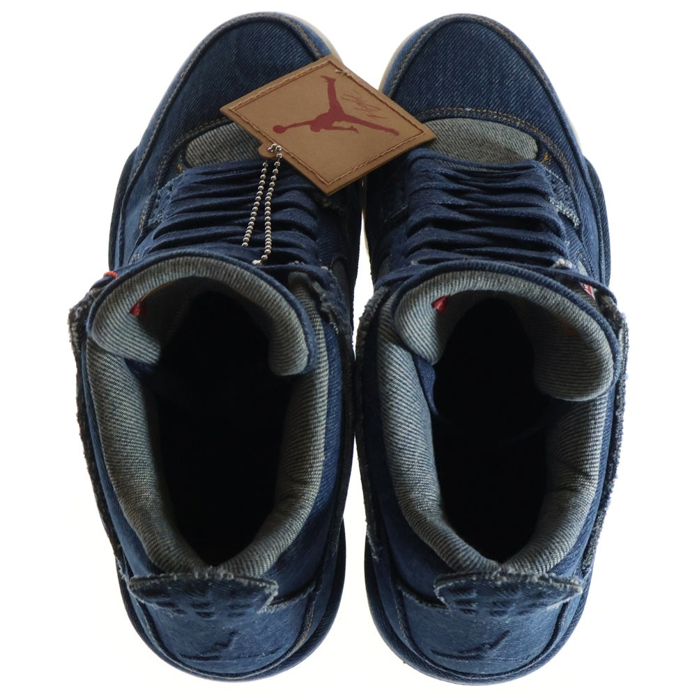 NIKE(ナイキ) ×LEVI'S AIR JORDAN 4 RETRO LEVIS NRG リーバイス エアジョーダン4 レトロ ローカットスニーカー デニム インディゴ US8.5/26.5cm AO2571-401