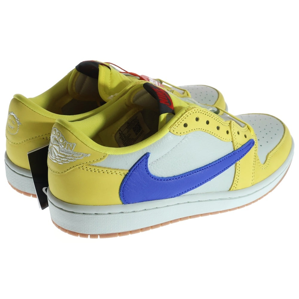 NIKE(ナイキ) ×TRAVIS SCOTT WMNS AIR JORDAN 1 RETRO LOW OG CANAR ウィメンズ エアジョーダン1 カナリー ローカットスニーカー イエロー US8.5/25.5cm DZ4137-700