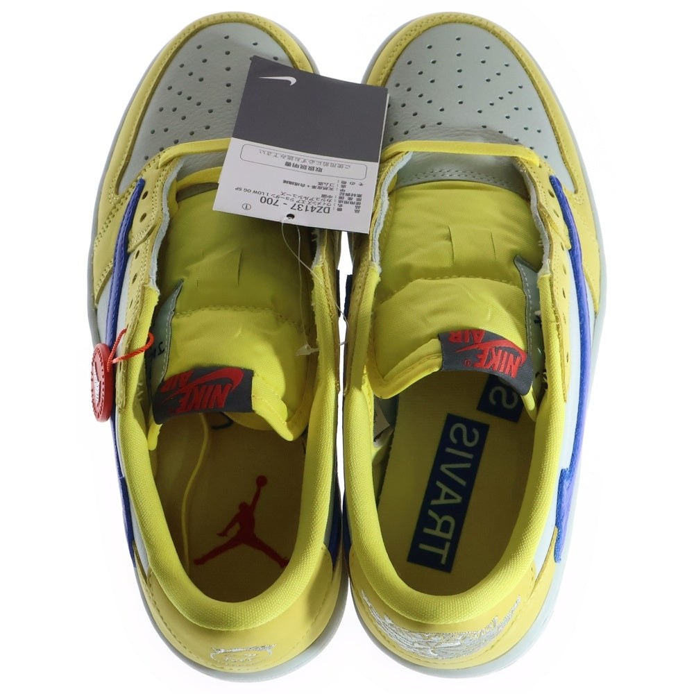 NIKE(ナイキ) ×TRAVIS SCOTT WMNS AIR JORDAN 1 RETRO LOW OG CANAR ウィメンズ エアジョーダン1 カナリー ローカットスニーカー イエロー US8.5/25.5cm DZ4137-700