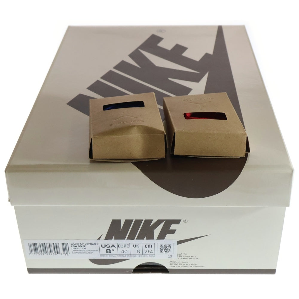 NIKE(ナイキ) ×TRAVIS SCOTT WMNS AIR JORDAN 1 RETRO LOW OG CANAR ウィメンズ エアジョーダン1 カナリー ローカットスニーカー イエロー US8.5/25.5cm DZ4137-700