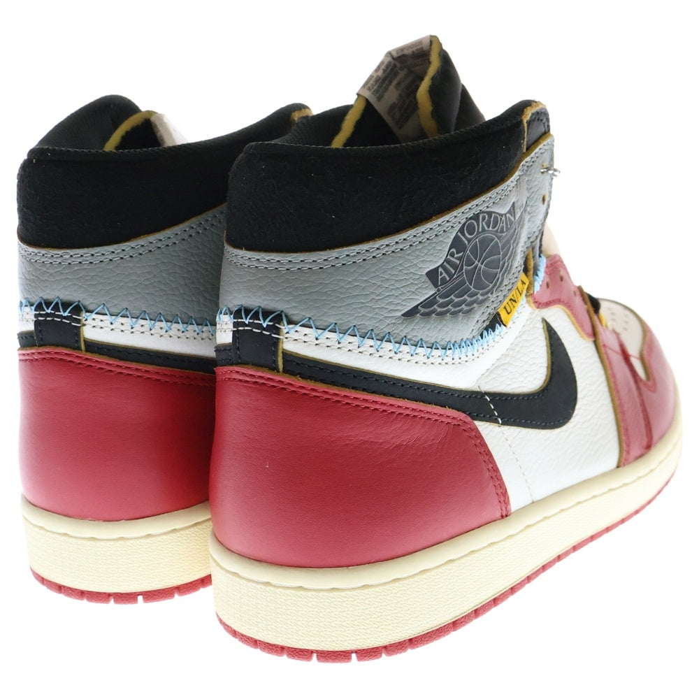 NIKE(ナイキ) ×UNION AIR JORDAN 1 RETRO HIGH OG CHICAGO ユニオン エアジョーダン1 シカゴ ハイカットスニーカー ホワイト/レッド US9.5/27.5cm HV8563-600