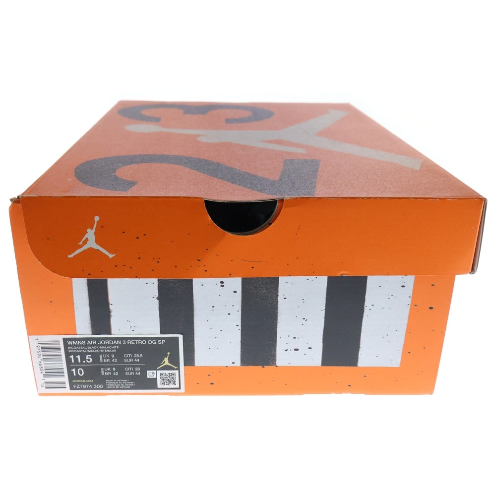 NIKE(ナイキ) ×NINA CHANEL ABNEY AIR JORDAN 3 RETRO OG SP エアジョーダン3 レトロ ニーナ シャネル アブニー ミッドカットスニーカー グリーン US11.5/28.5cm FZ7974-300
