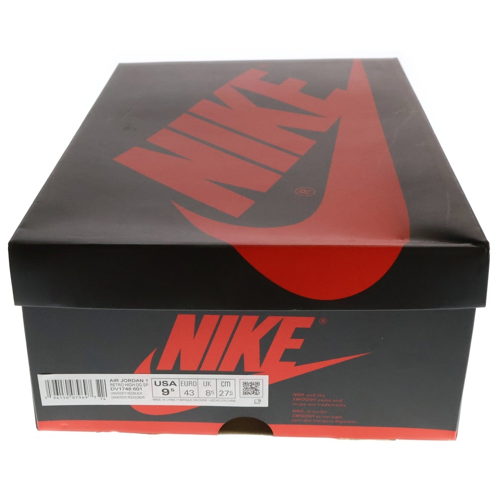 NIKE(ナイキ) AIR JORDAN 1 RETRO HIGH OG エアジョーダン1 レトロ ネクストチャプター ハイカットスニーカー レッド/ホワイト US9.5/27.5cm DV1748-601