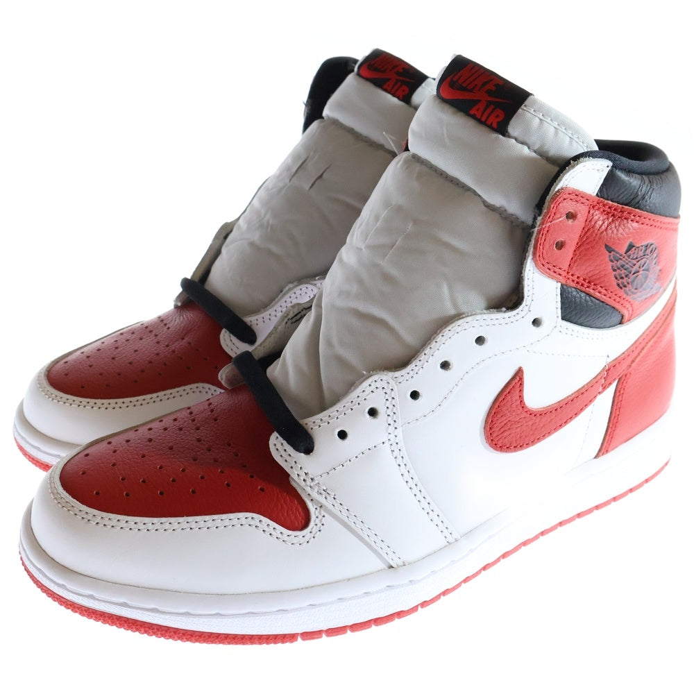 NIKE(ナイキ) AIR JORDAN 1 RETRO HIGH OG HERITAGE エアジョーダン1 レトロ ヘリテージ ハイカットスニーカー ホワイト/レッド US9.5/27.5cm 555088-161