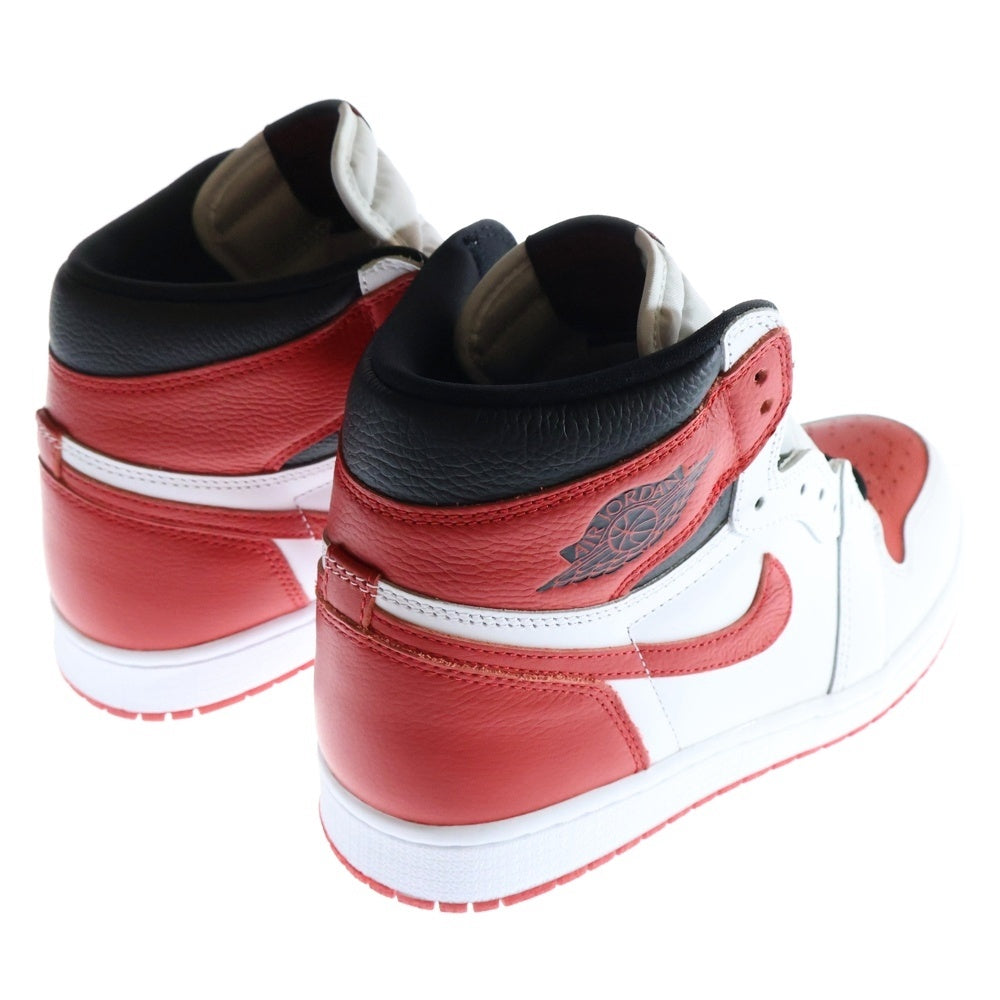 NIKE(ナイキ) AIR JORDAN 1 RETRO HIGH OG HERITAGE エアジョーダン1 レトロ ヘリテージ ハイカットスニーカー ホワイト/レッド US9.5/27.5cm 555088-161