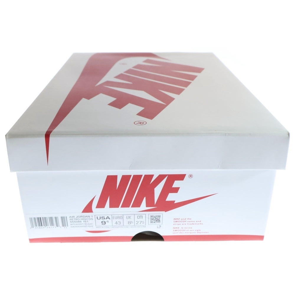 NIKE(ナイキ) AIR JORDAN 1 RETRO HIGH OG HERITAGE エアジョーダン1 レトロ ヘリテージ ハイカットスニーカー ホワイト/レッド US9.5/27.5cm 555088-161