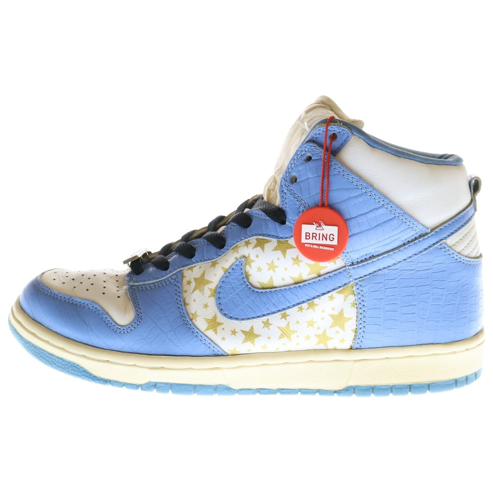 NIKE SB(ナイキエスビー) 03SS【観賞用 2003年製】 ×SUPREME DUNK HIGH PRO BLUE STARS シュプリーム ダンク プロ ブルースターズ ハイカットスニーカー US10/28cm 307385-141