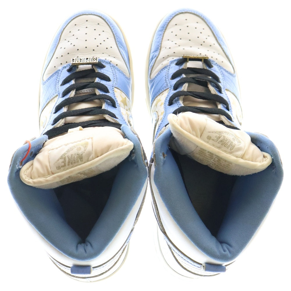 NIKE SB(ナイキエスビー) 03SS【観賞用 2003年製】 ×SUPREME DUNK HIGH PRO BLUE STARS シュプリーム ダンク プロ ブルースターズ ハイカットスニーカー US10/28cm 307385-141