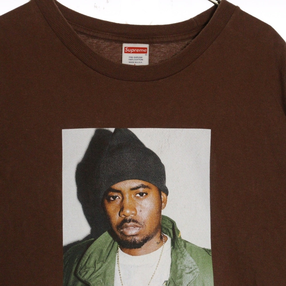SUPREME(シュプリーム) 17AW Nasty Nas Tee ナスティー ナス クルーネック 半袖Tシャツ カットソー ブラウン
