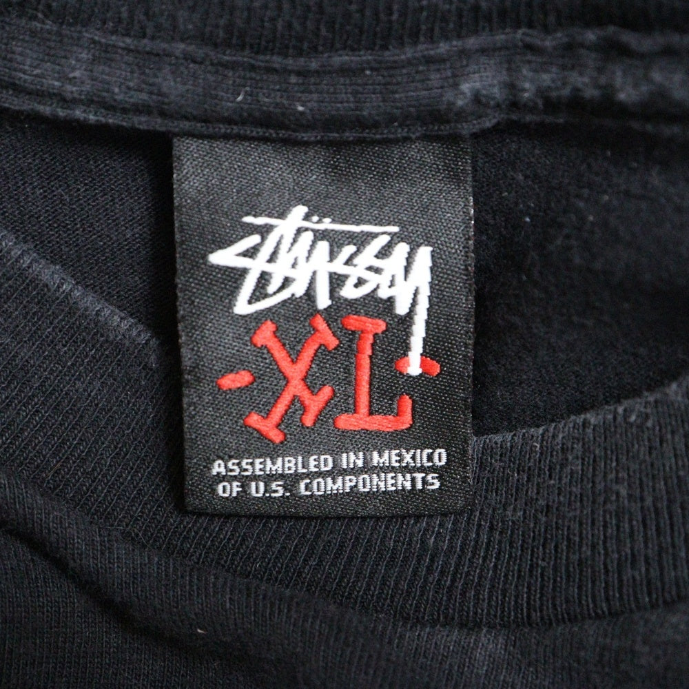 STUSSY(ステューシー) 00S Laura tee ローラ プリント クルーネック 半袖Tシャツ カットソー ブラック