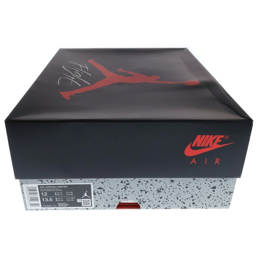 NIKE(ナイキ) AIR JORDAN 4 RETRO INDUSTRIAL BLUE エアジョーダン4 レトロ インダストリアルブルー ミッドカットスニーカー US12/30cm ホワイト/ブルー FV5029-141