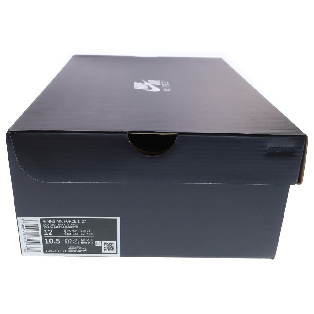 NIKE(ナイキ) WMNS AIR FORCE 1 07 SAIL MEDIUM BLUE-PALE VANILLA ウィメンズ エアフォースワン ローカットスニーカー ホワイト/ブルー US12/29cm FJ5440-133
