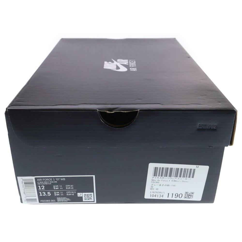 NIKE(ナイキ) 07 WBNIKE AIR FORCE 1 エア フォース 1 ローカットスニーカー グレー US12/30cm FD3365-001