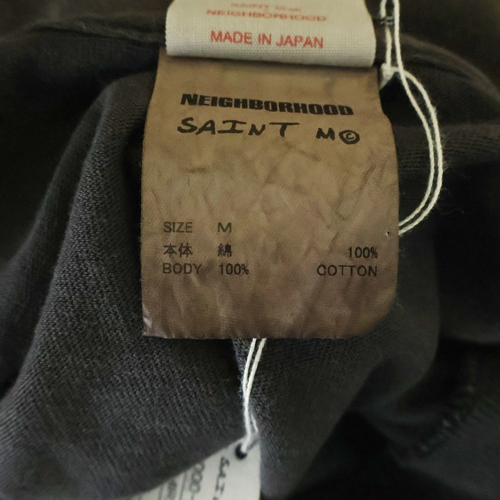 SAINT MICHAEL(セントマイケル) 25SS ×NEIGHBORHOOD S/S TEE ネイバーフッド クルーネック 半袖Tシャツカットソー チャコールグレー SM-HR3-0000-C70