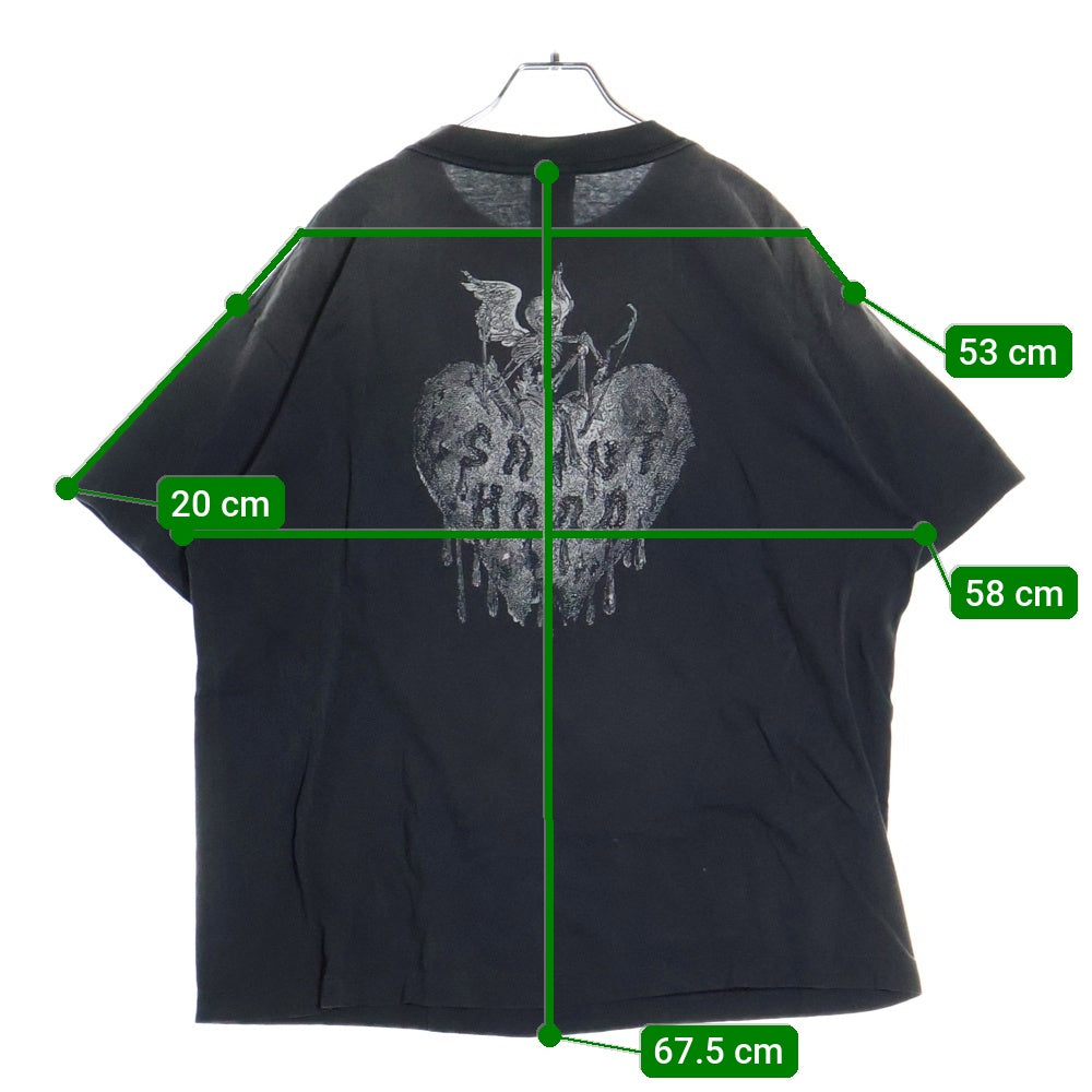 SAINT MICHAEL(セントマイケル) 25SS ×NEIGHBORHOOD S/S TEE ネイバーフッド クルーネック 半袖Tシャツカットソー チャコールグレー SM-HR3-0000-C70