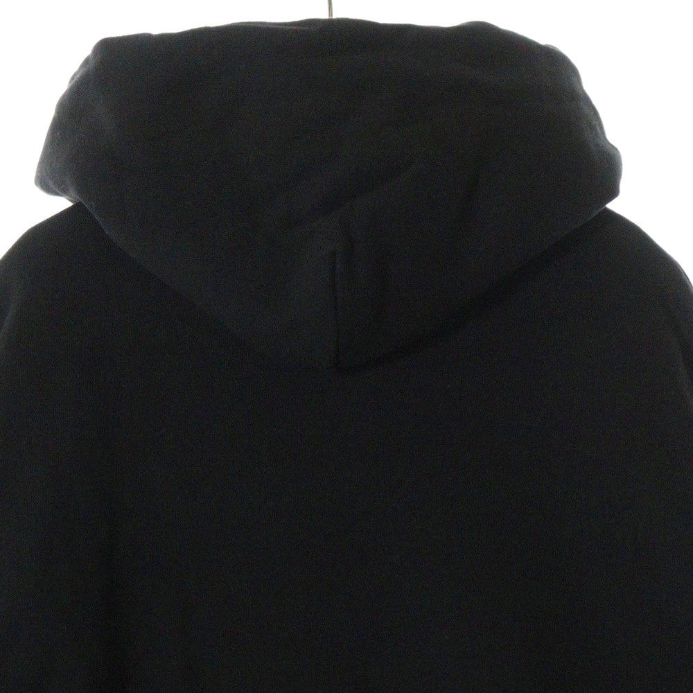 SAINT MICHAEL(セントマイケル) 24AW RIBON SAINT HOODIE ロゴプリント スウェット プルオーバーパーカー ブラック SM-YS1-0000-039