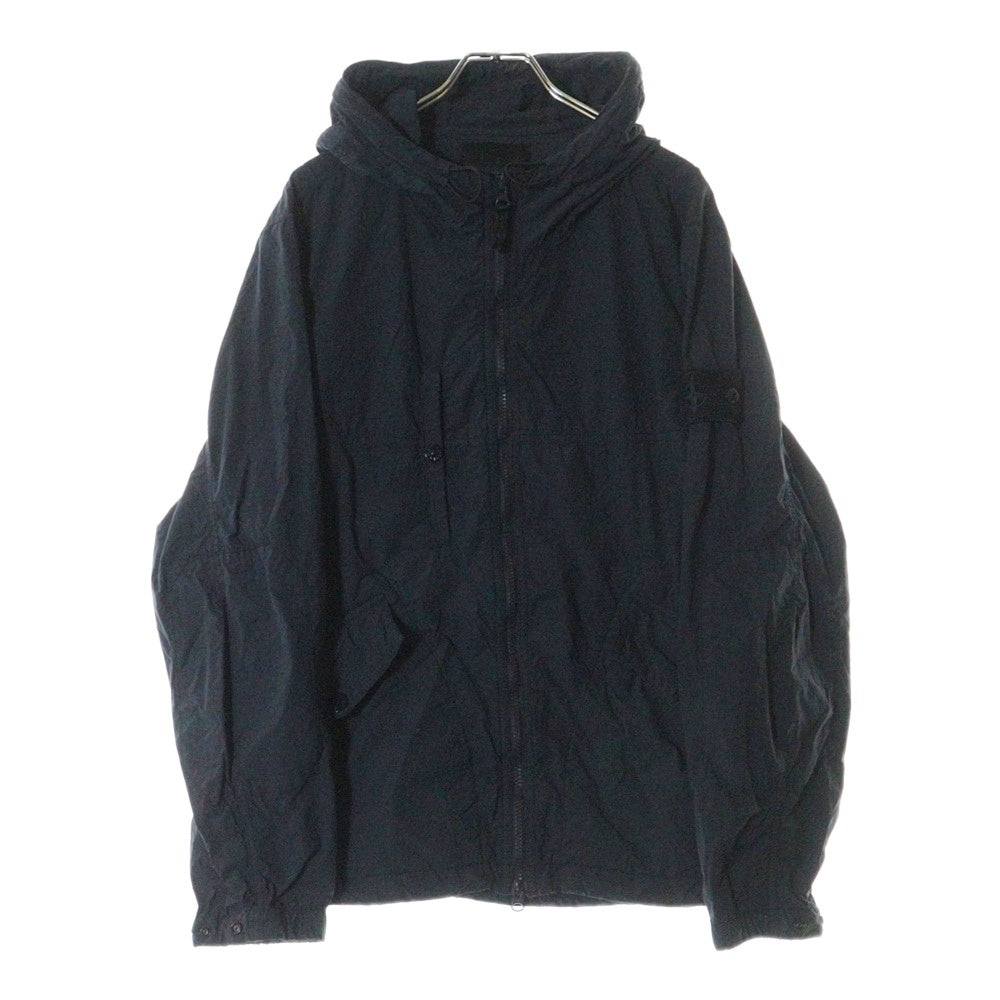 STONE ISLAND(ストーンアイランド) 24AW ゴースト ロゴワッペン付 ジップアップ フーデッド ジャケット ブラック K1S154100032 S00F6