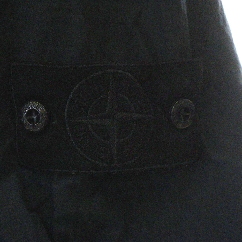 STONE ISLAND(ストーンアイランド) 24AW ゴースト ロゴワッペン付 ジップアップ フーデッド ジャケット ブラック K1S154100032 S00F6