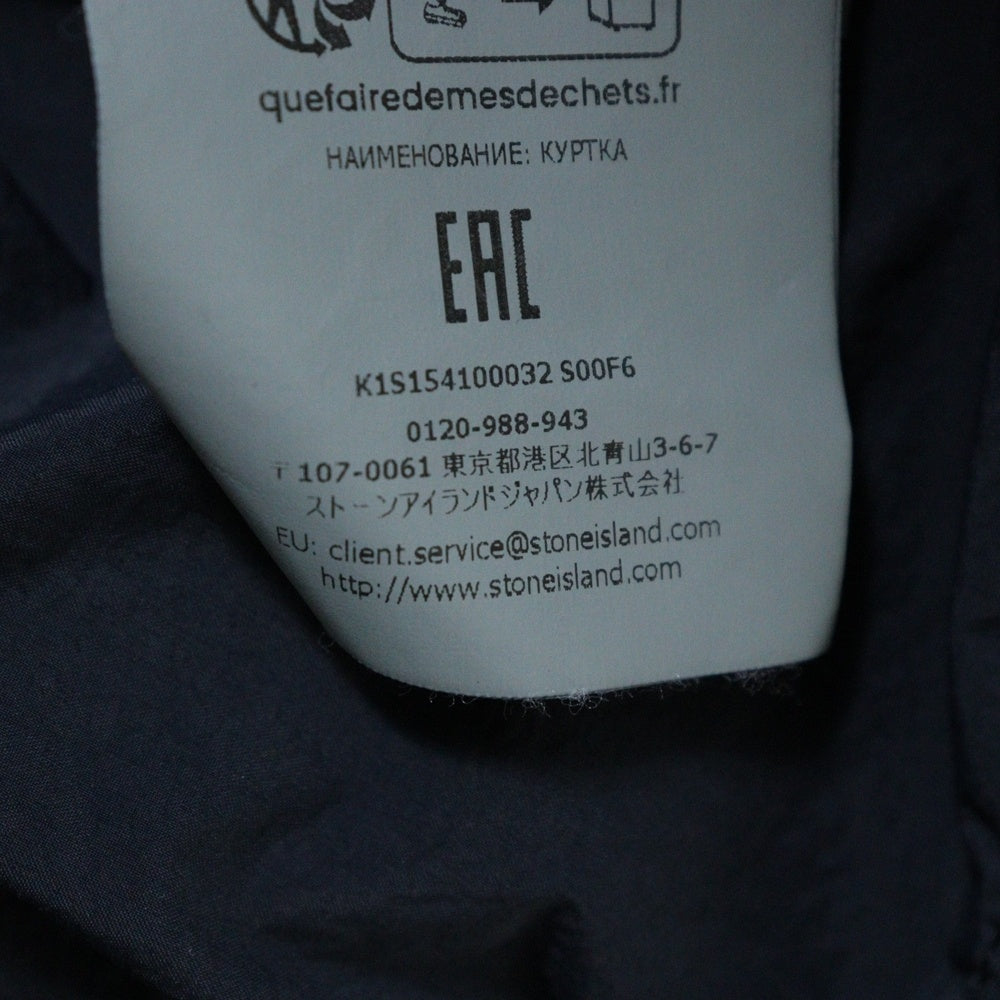 STONE ISLAND(ストーンアイランド) 24AW ゴースト ロゴワッペン付 ジップアップ フーデッド ジャケット ブラック K1S154100032 S00F6