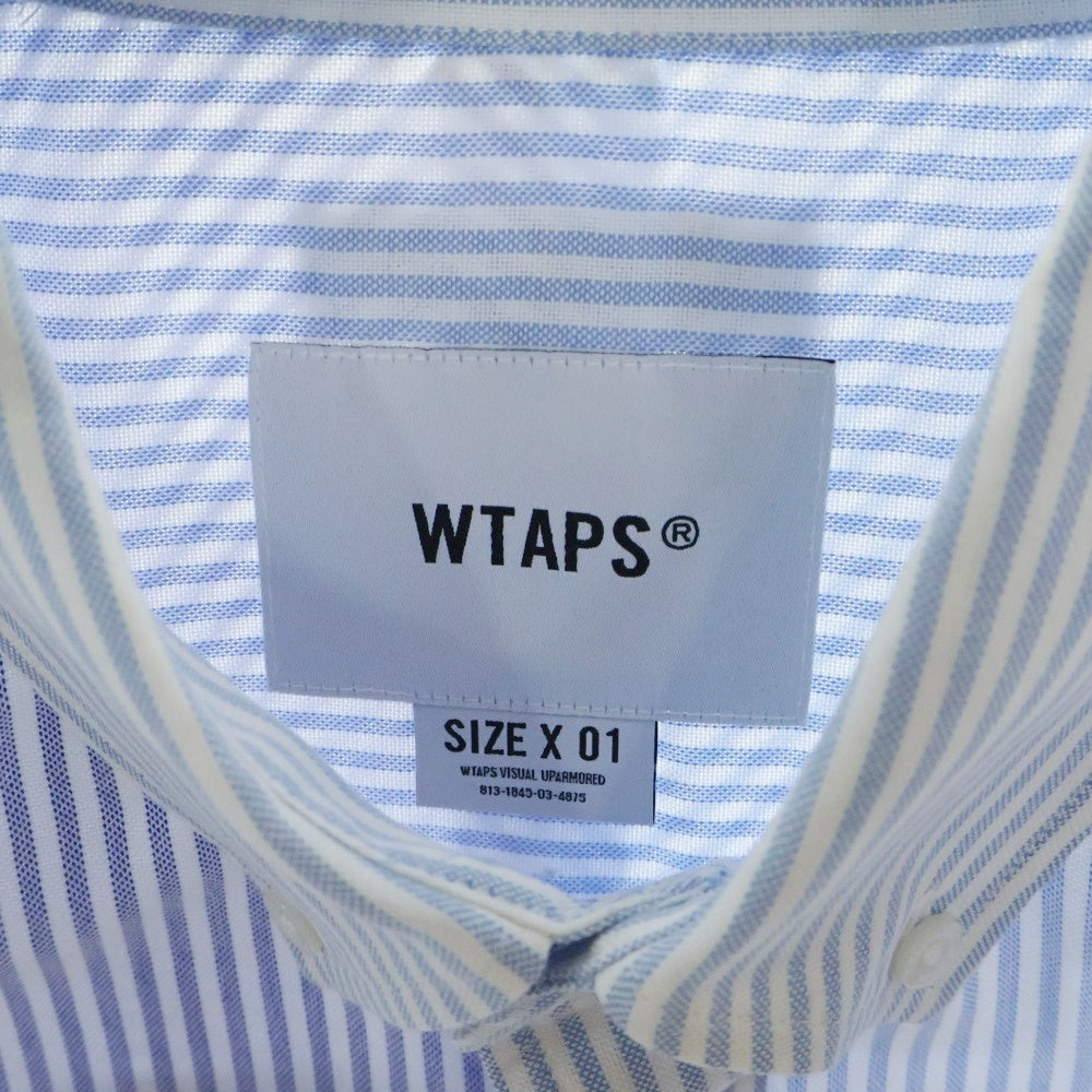WTAPS(ダブルタップス) 25SS BD 05 LS CTPL OXFORD COOLMAX オックスフォード シャツ ブルー 251TQDT-SHM05