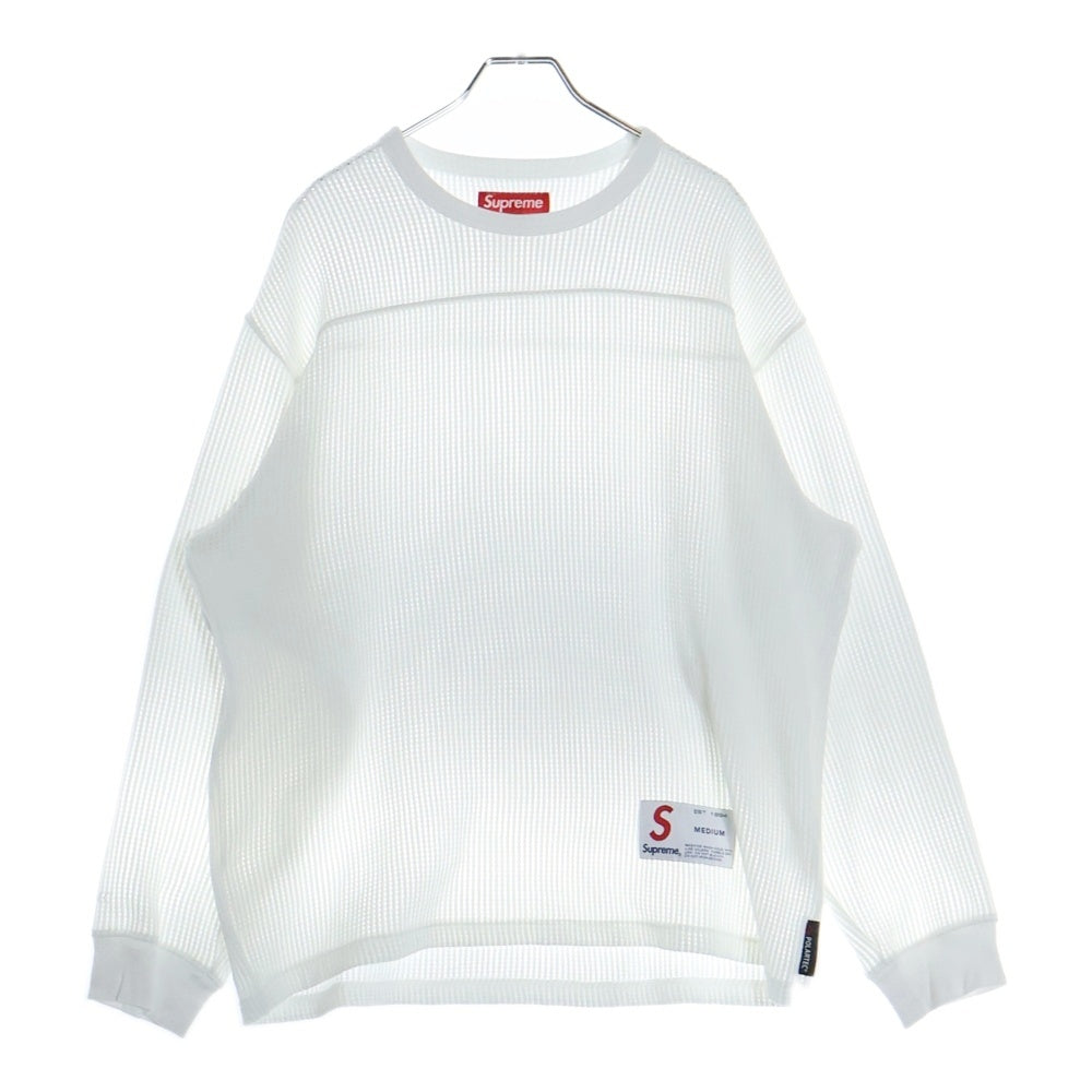 SUPREME(シュプリーム) 25SS Polartec Mesh L/S Football Top ポーラーテック メッシュ ロングスリーブトップ 長袖Tシャツ ホワイト