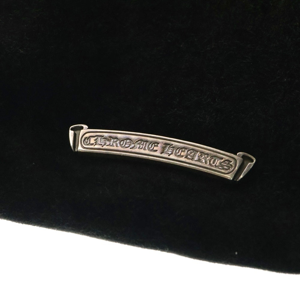 CHROME HEARTS(クロムハーツ) SQ PKT 3CEME CRS スクエアポケット セメタリ―クロス パッチスエード レザーショルダーバッグ サコッシュ