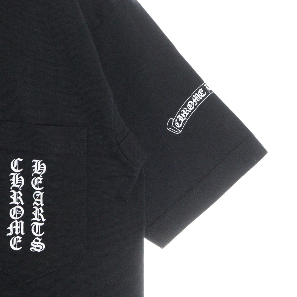 CHROME HEARTS(クロムハーツ) OLD CH T-SHRT US オールド スクロールラベルプリント 半袖Tシャツ ブラック