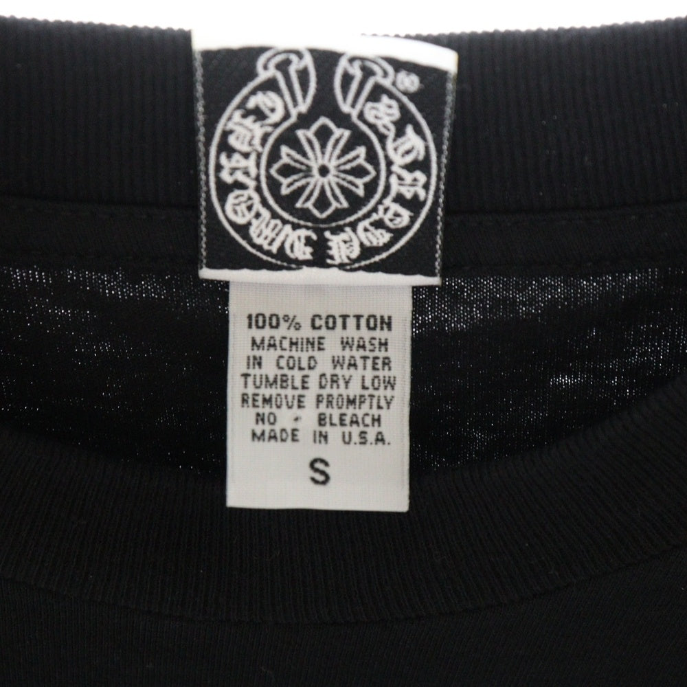 CHROME HEARTS(クロムハーツ) OLD CH T-SHRT US オールド スクロールラベルプリント 半袖Tシャツ ブラック