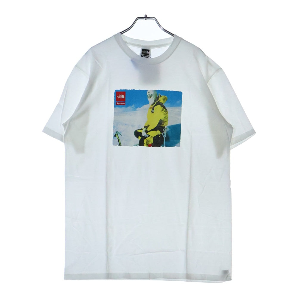 SUPREME(シュプリーム) 18AW ×THE NORTH FACE Expedition S/S Tee ザ ノースフェイス エクスペディション プリント 半袖Tシャツ カットソー ホワイト NT81802I