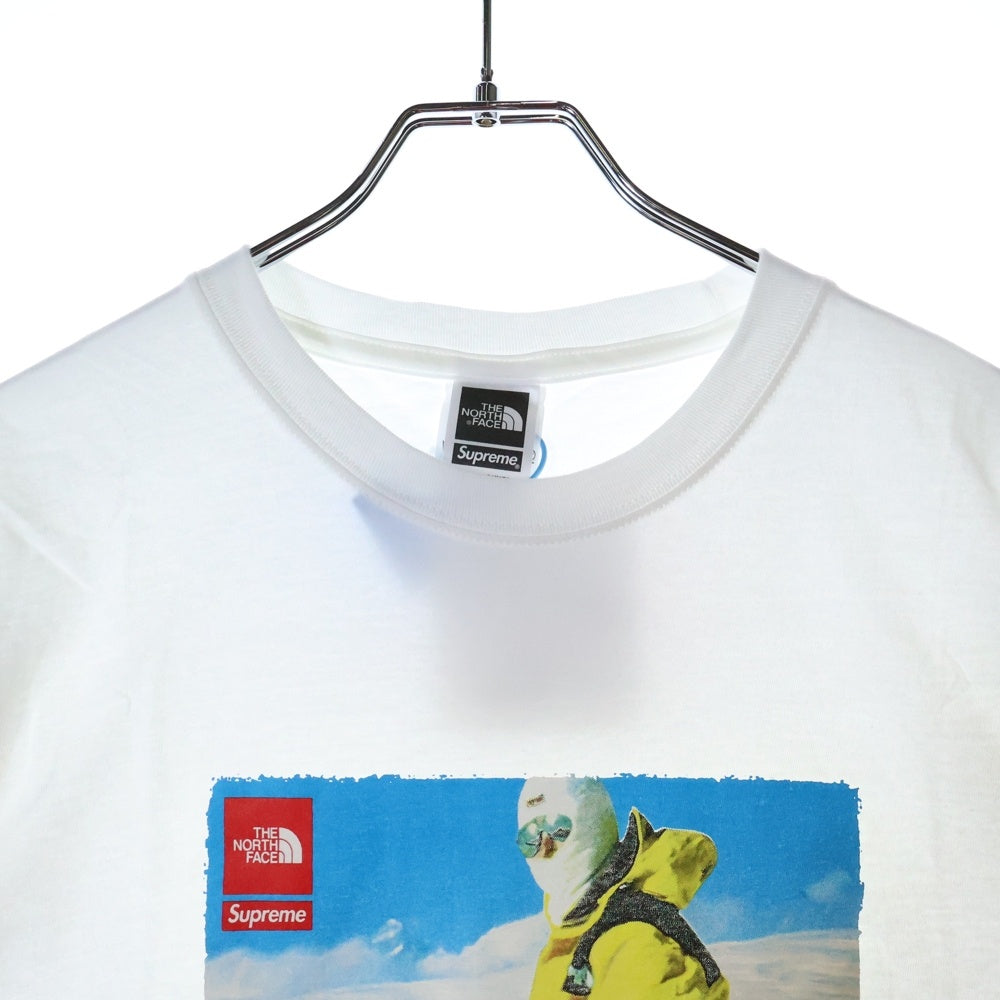 SUPREME(シュプリーム) 18AW ×THE NORTH FACE Expedition S/S Tee ザ ノースフェイス エクスペディション プリント 半袖Tシャツ カットソー ホワイト NT81802I