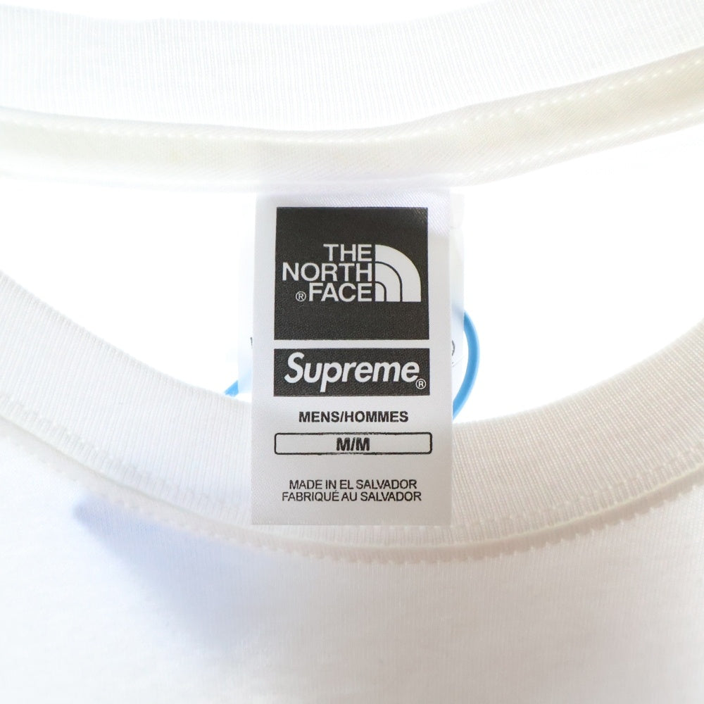 SUPREME(シュプリーム) 18AW ×THE NORTH FACE Expedition S/S Tee ザ ノースフェイス エクスペディション プリント 半袖Tシャツ カットソー ホワイト NT81802I