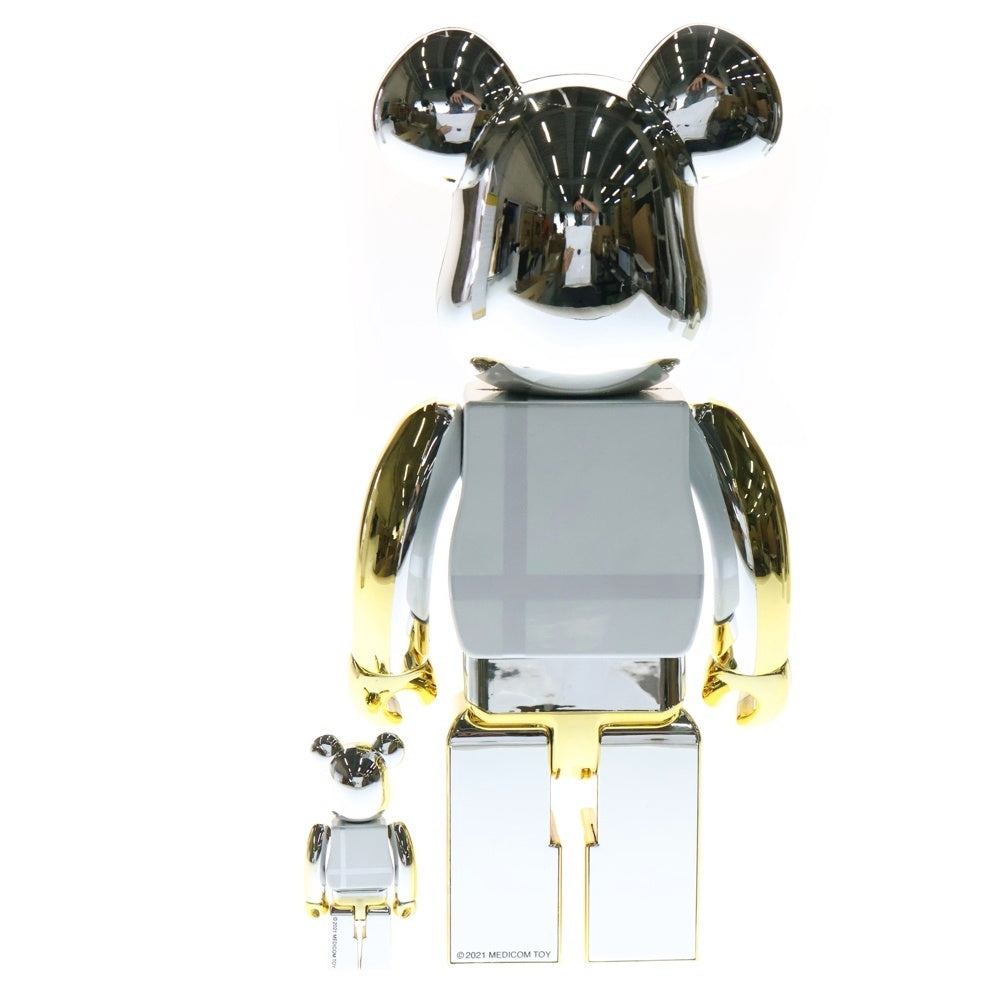 MEDICOM TOY(メディコムトイ) BE@RBRICK MEDICOM TOY PLUS GOLD CHROME Ver. 100% & 400% ベアブリック プラス ゴールド クローム バージョン