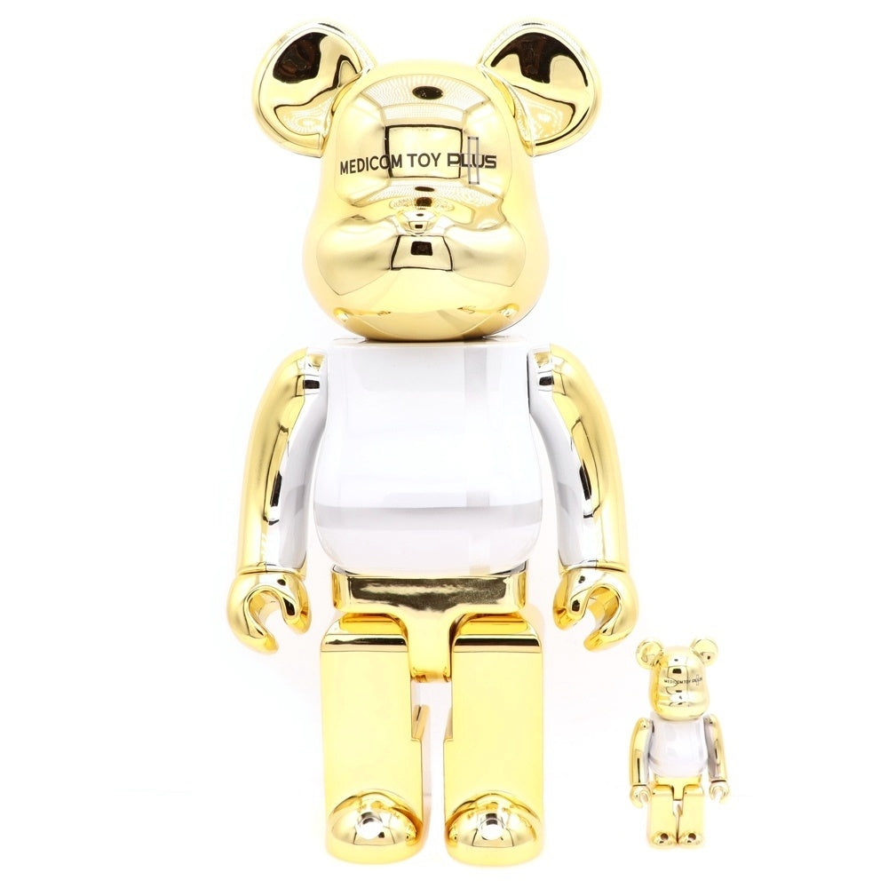 MEDICOM TOY(メディコムトイ) BE@RBRICK MEDICOM TOY PLUS GOLD CHROME Ver. 100% & 400% ベアブリック プラス ゴールド クローム バージョン