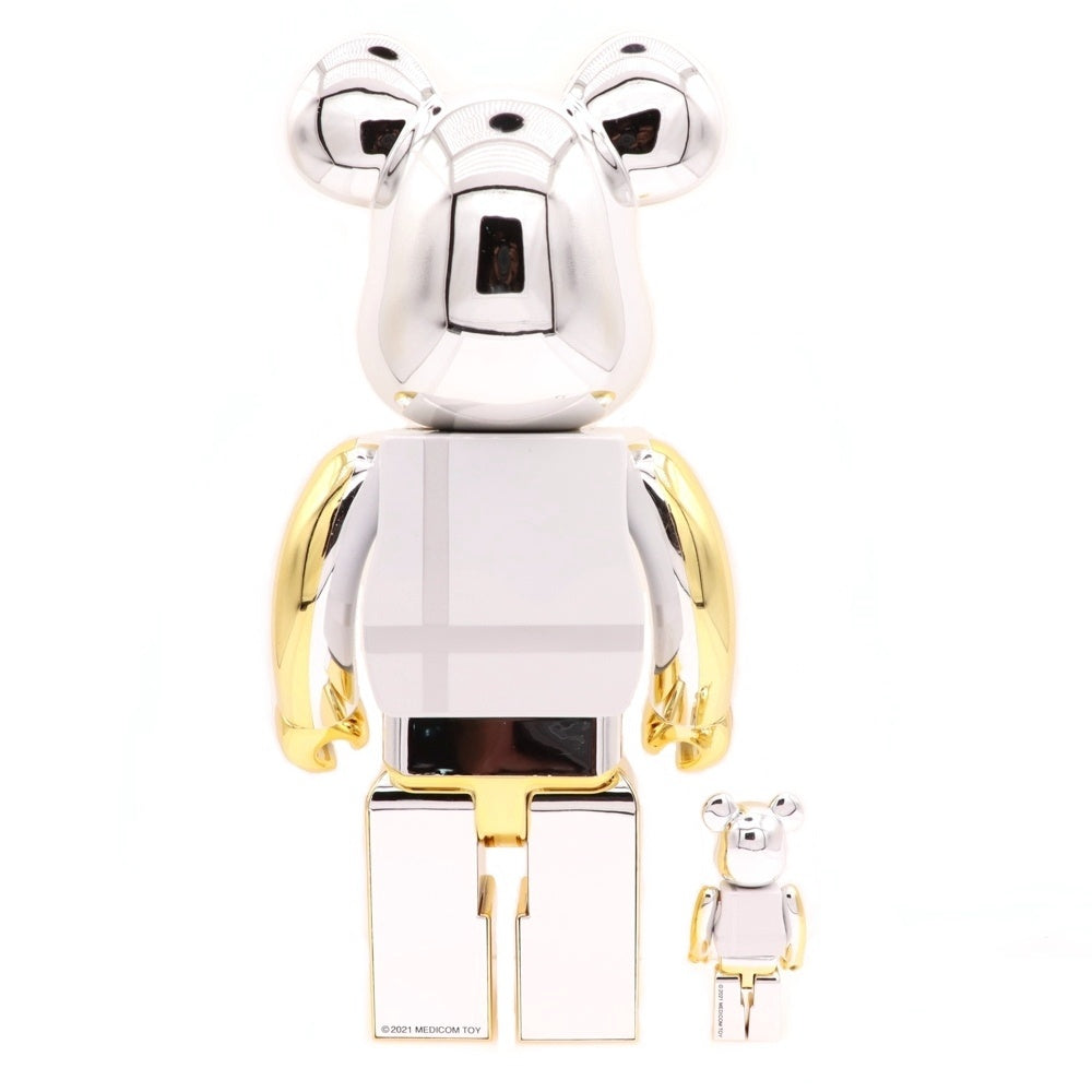 MEDICOM TOY(メディコムトイ) BE@RBRICK MEDICOM TOY PLUS GOLD CHROME Ver. 100% & 400% ベアブリック プラス ゴールド クローム バージョン