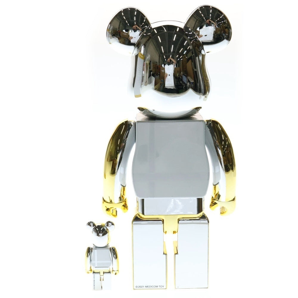 MEDICOM TOY(メディコムトイ) BE@RBRICK MEDICOM TOY PLUS GOLD CHROME Ver. 100% & 400% ベアブリック プラス ゴールド クローム バージョン
