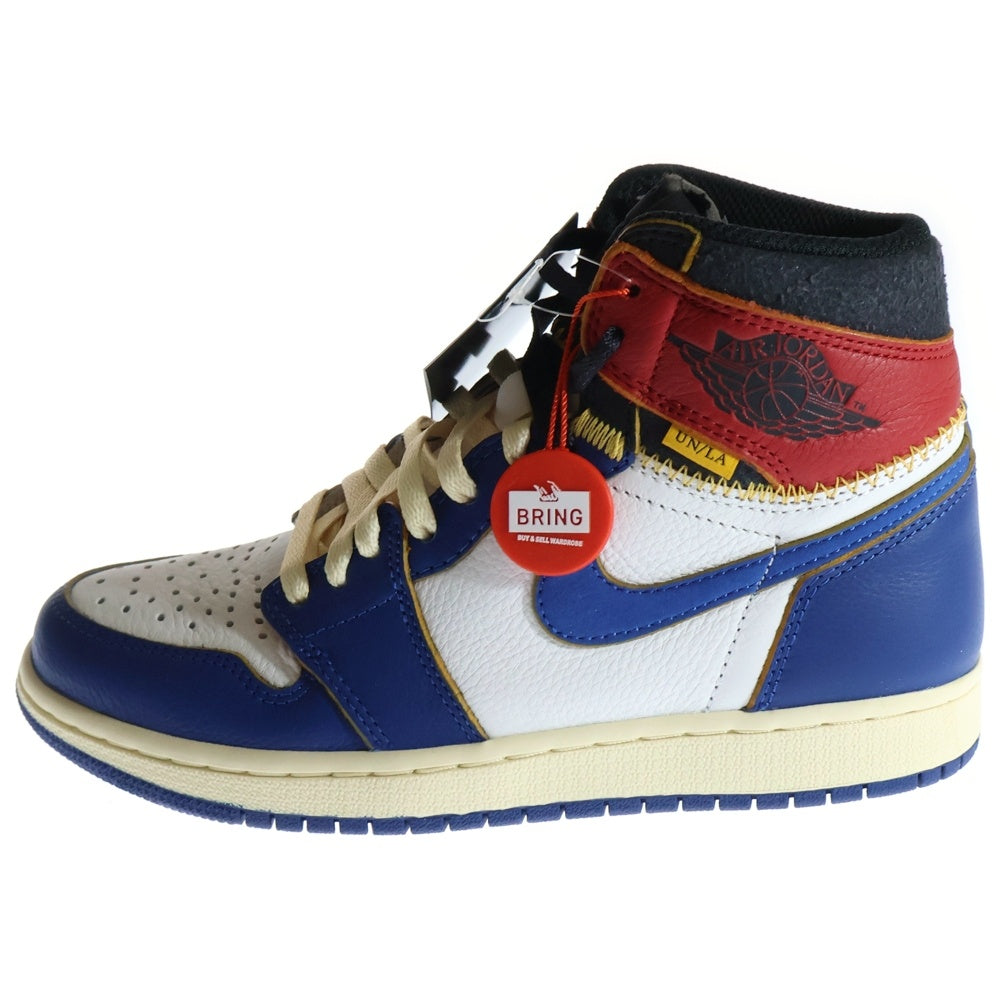 NIKE(ナイキ) ×UNION AIR JORDAN 1 RETRO HI NRG ユニオン エアジョーダン1 レトロ ハイカットスニーカー ホワイト/ブルー/レッド US5.5/24cm BV1300-146