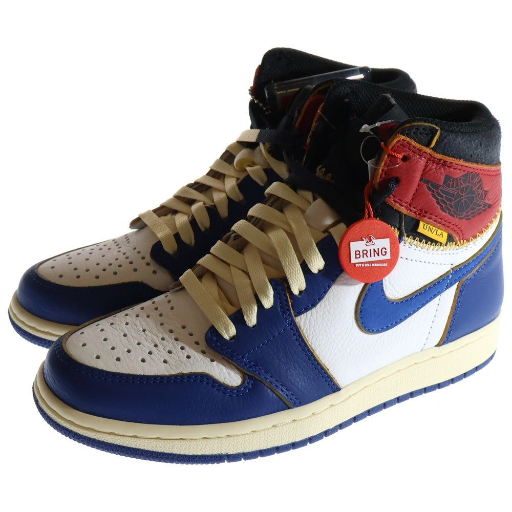 NIKE(ナイキ) ×UNION AIR JORDAN 1 RETRO HI NRG ユニオン エアジョーダン1 レトロ ハイカットスニーカー ホワイト/ブルー/レッド US5.5/24cm BV1300-146