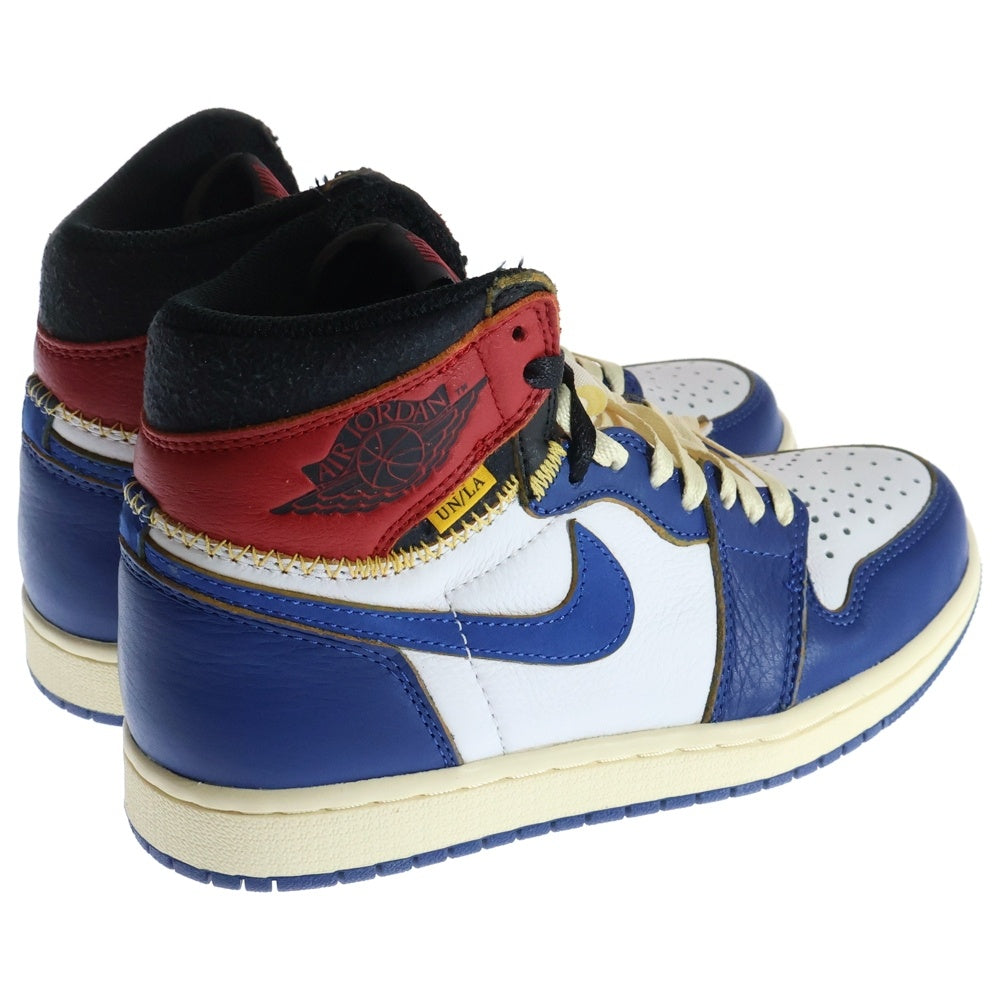 NIKE(ナイキ) ×UNION AIR JORDAN 1 RETRO HI NRG ユニオン エアジョーダン1 レトロ ハイカットスニーカー ホワイト/ブルー/レッド US5.5/24cm BV1300-146