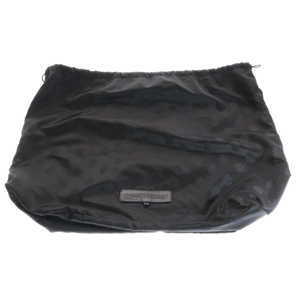 CHROME HEARTS(クロムハーツ) ラージクロスセメタリークロスパッチ付きレザートートバッグ ブラック