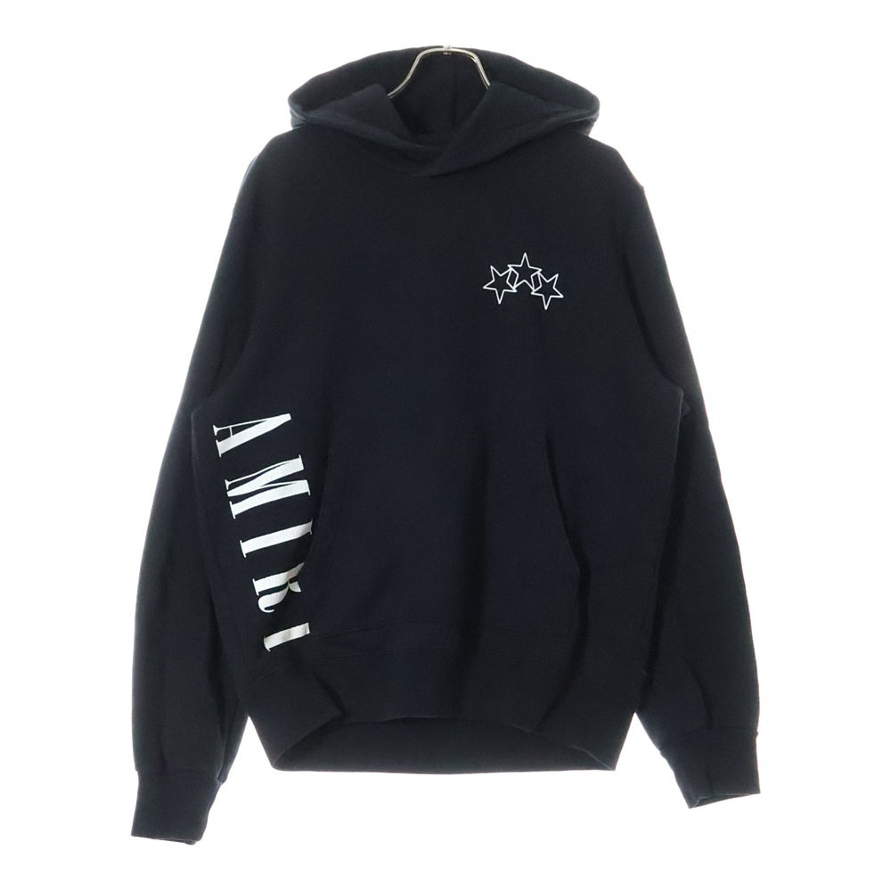 AMIRI(アミリ) STAR PRINT HOODIE スター ロゴプリント スウェット プルオーバーパーカー ブラック