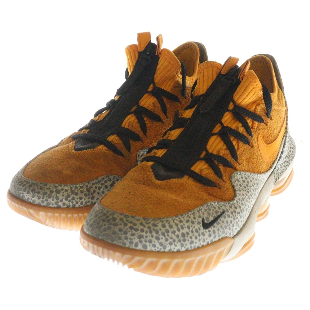 NIKE(ナイキ) ×ATMOS LEBRON 16 LOW アトモス レブロン ローカットスニーカー オレンジ US9.5/27.5cm CD9471-800