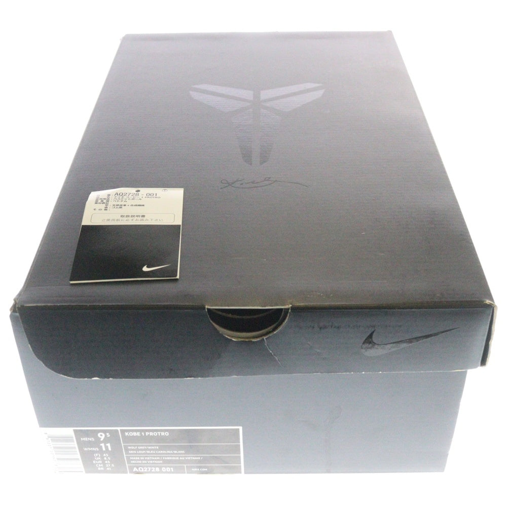 NIKE(ナイキ) KOBE 1 PROTRO コービー1 プロトロ ハイカットスニーカー ホワイト/ブルー US9.5/27.5cm AQ2728-001