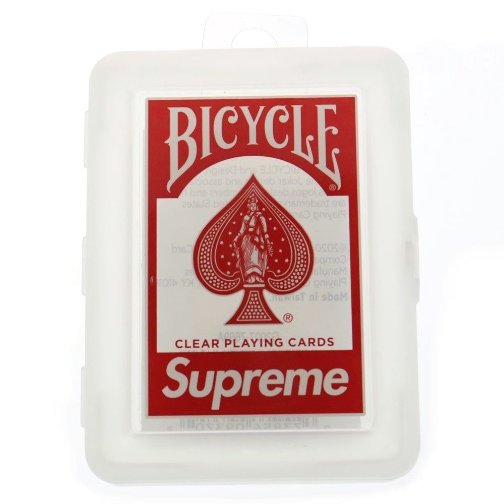 SUPREME(シュプリーム) 20AW ×Bicycle Clear Playing Cards バイシクル スライスカード トランプ レッド/シルバー