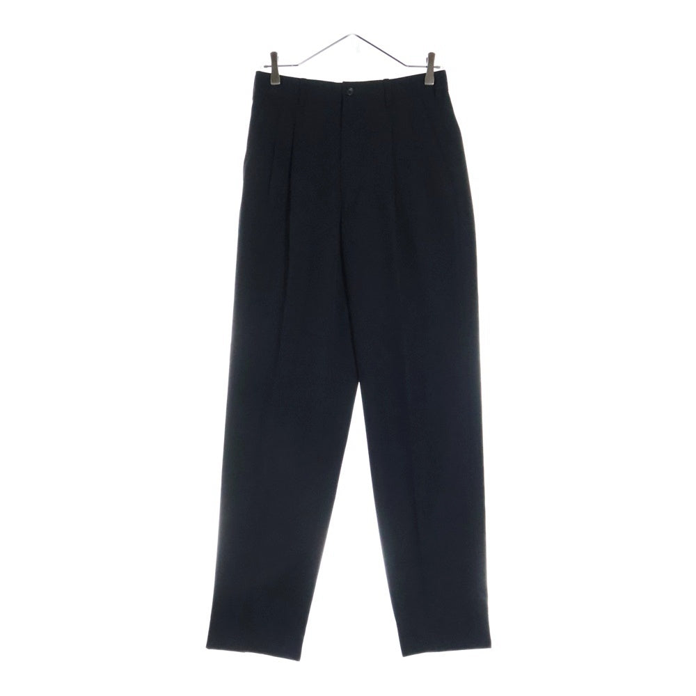 Yohji Yamamoto POUR HOMME(ヨウジヤマモト プールオム) 93SS 2タック ウールギャバジン テーパード スラックス ロングパンツ ブラック HO-P13-100